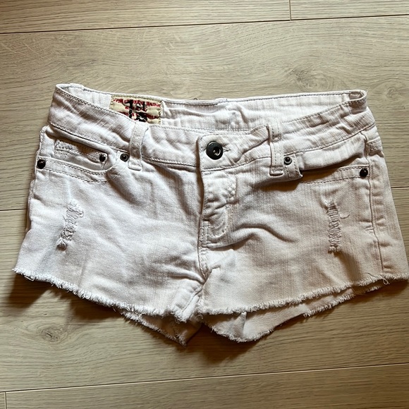 White 1st Brand short shorts. - Picture 1 of 1